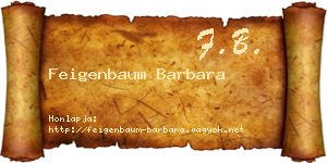 Feigenbaum Barbara névjegykártya