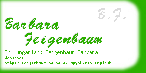 barbara feigenbaum business card